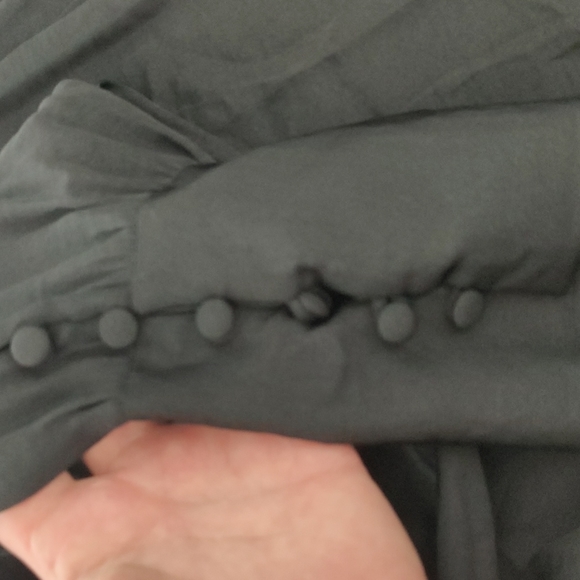 Zara button ruffle turtleneck top - Picture 6 of 12